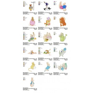 Collection 16 Beatrix Potter Embroidery Designs 01
